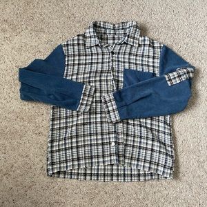 Wool/Flannel Material Shirt with corduroy sleeves